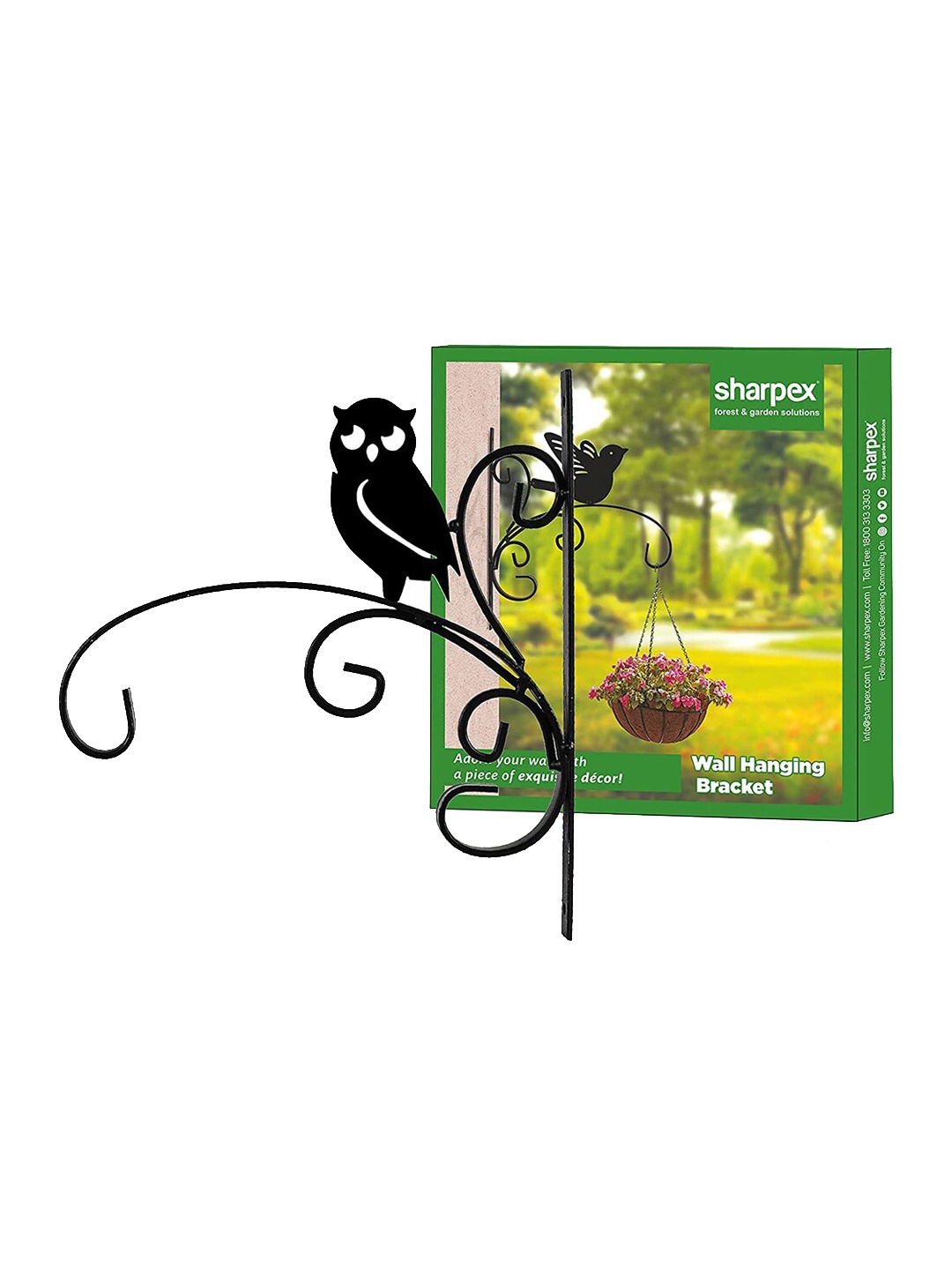 

Sharpex Set Of 4 Black Solid Plant Hanger Brackets
