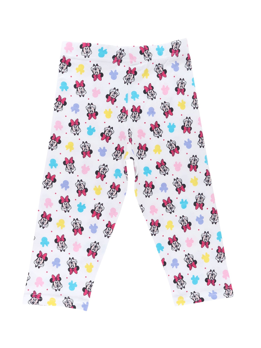 

Bodycare Kids Girls White & Black Printed Cotton Capris