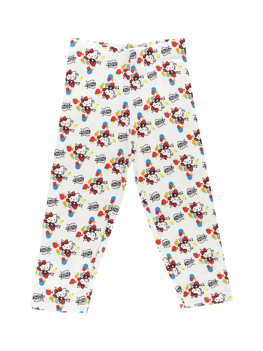 

Bodycare Kids Girls Off White & Red Printed Capris