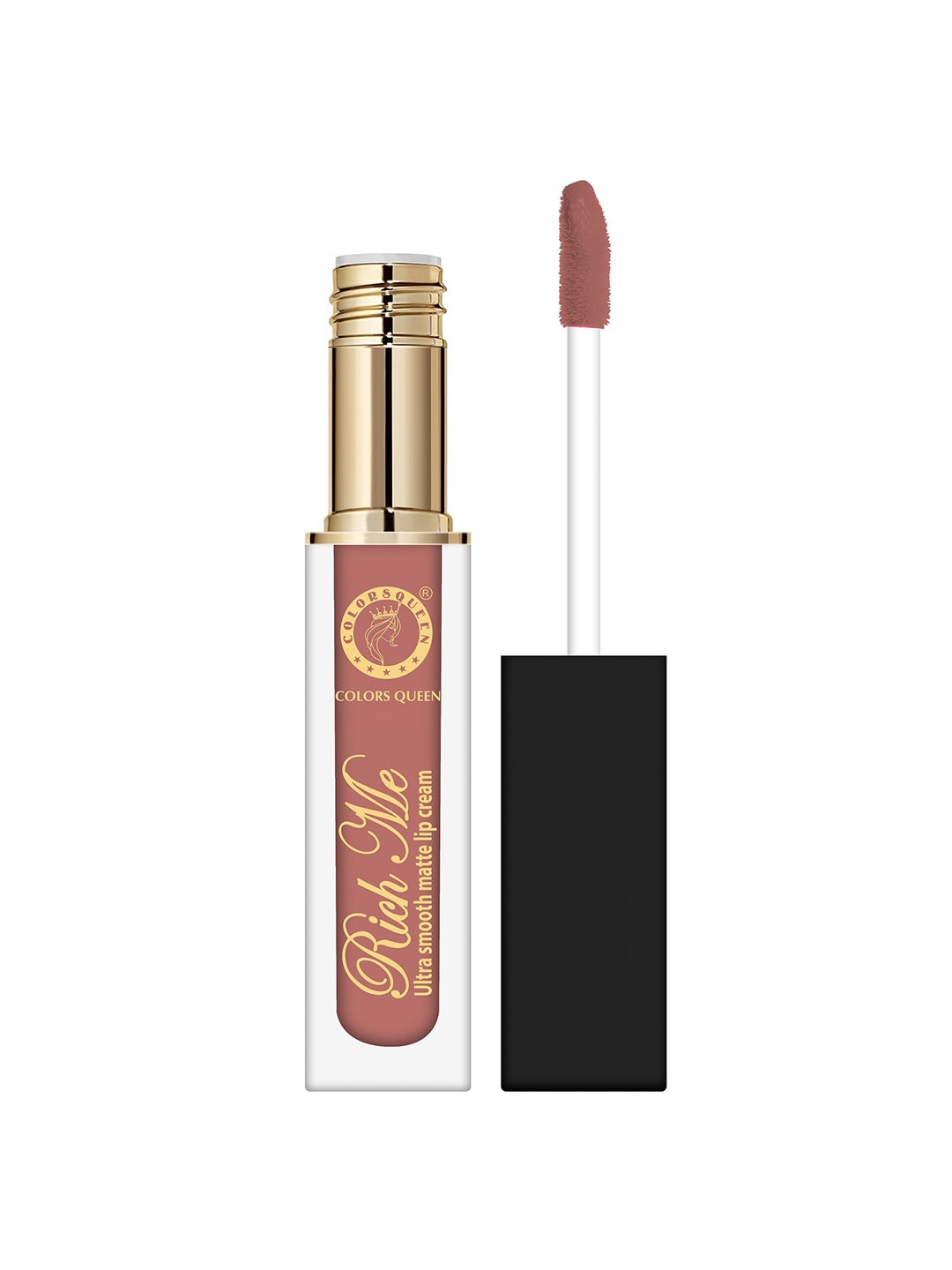 

Colors Queen Rich Me Ultra Smooth Water Proof Matte Cream Lipstick 7 ml - Nude Peach 28, Brown