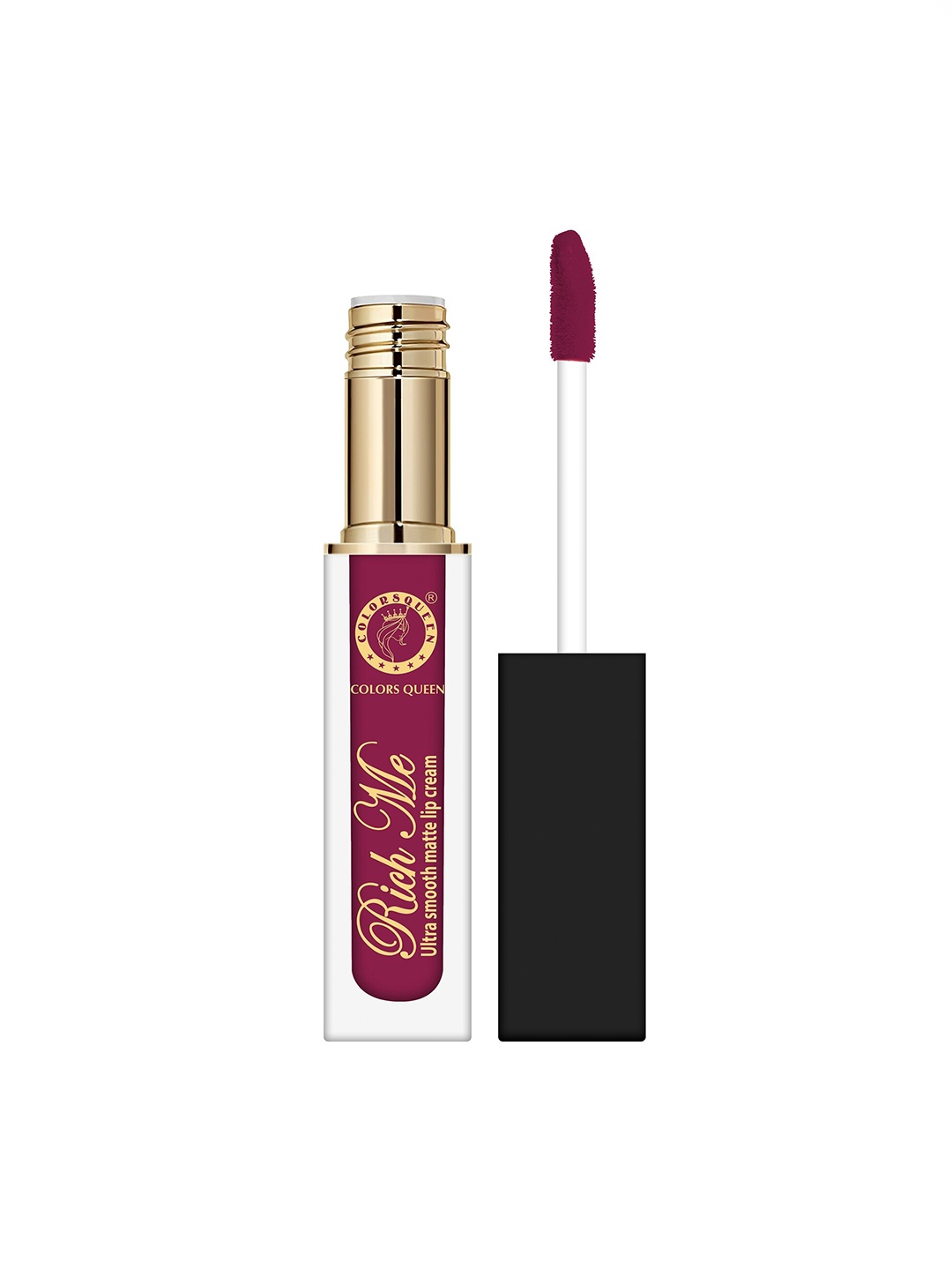 

Colors Queen Rich Me Ultra Smooth Non-Transfer Waterproof Matte Lip Cream 7ml - Cranberry, Burgundy