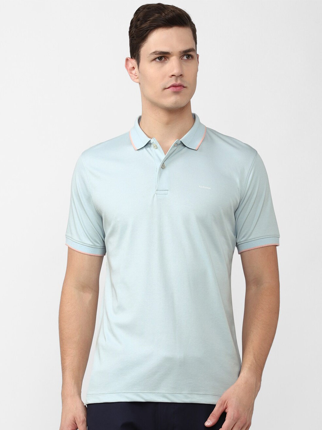 

Van Heusen Men Blue Polo Collar T-shirt