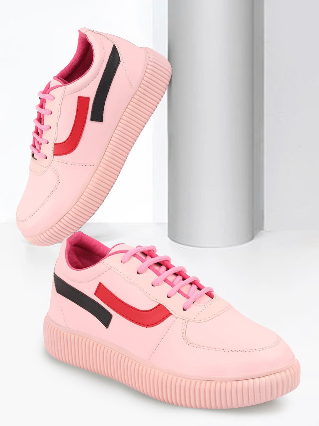 

FAUSTO Women Pink PU Lightweight Sneakers