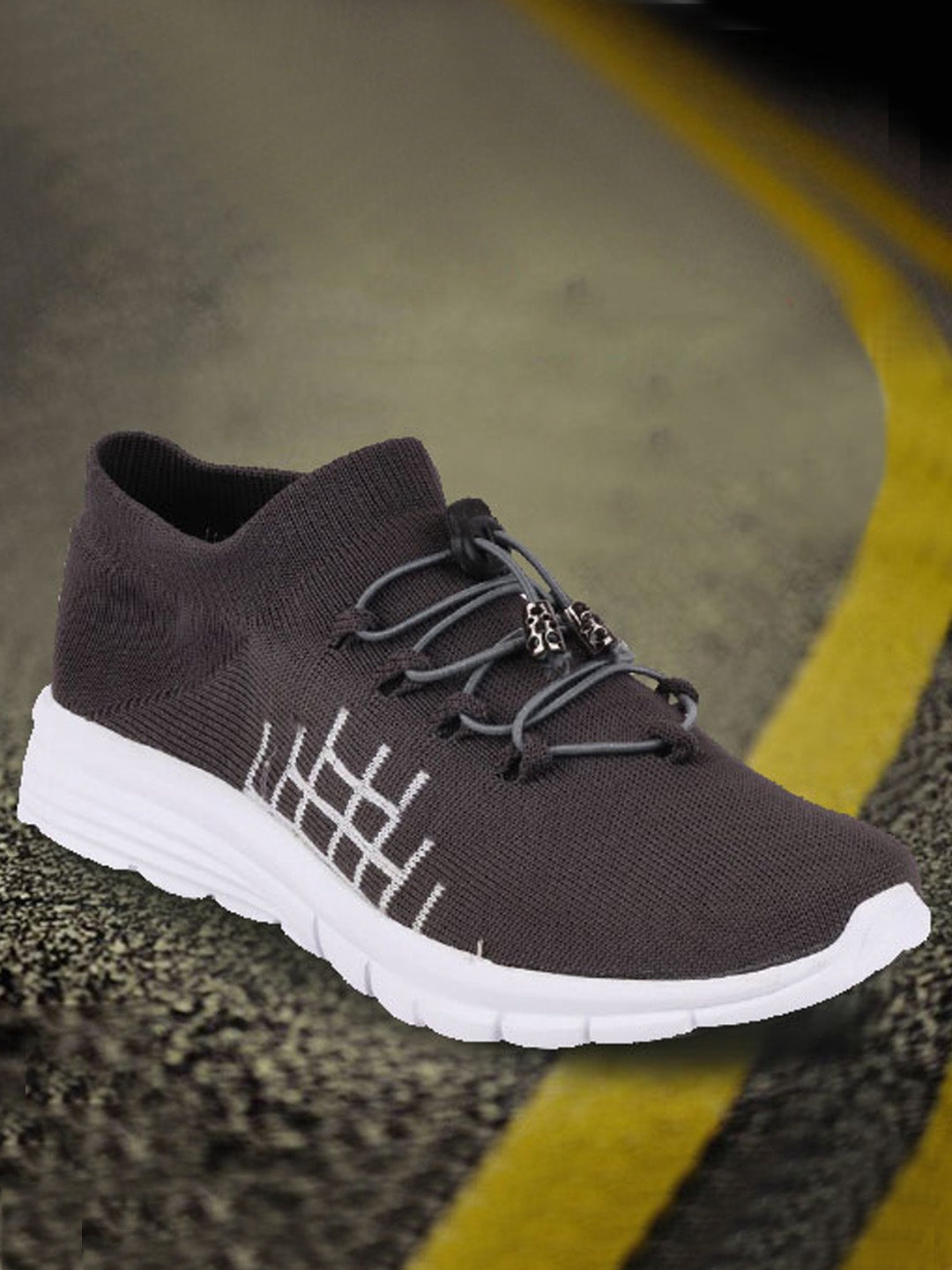 

FAUSTO Men Grey Mesh Walking Non-Marking Sports Shoes