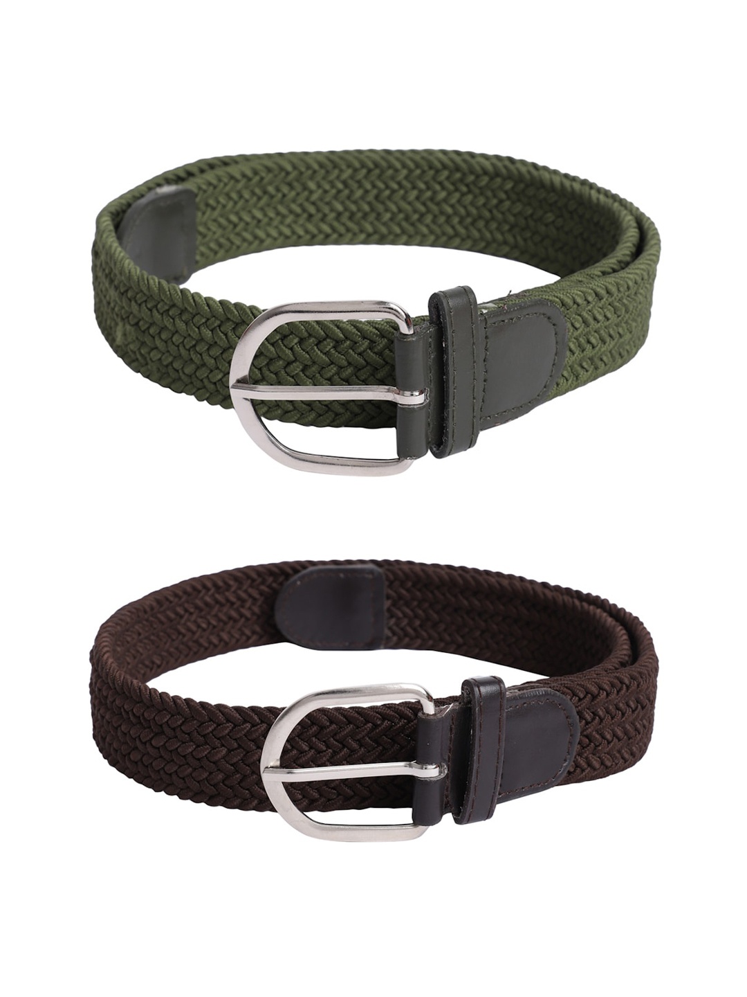 

The Mini NEEDLE Unisex Green Braided 2 Belt