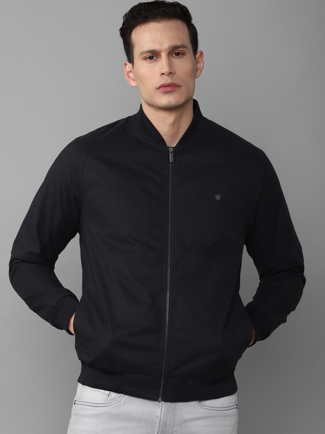 

Louis Philippe Men Black Bomber Jacket