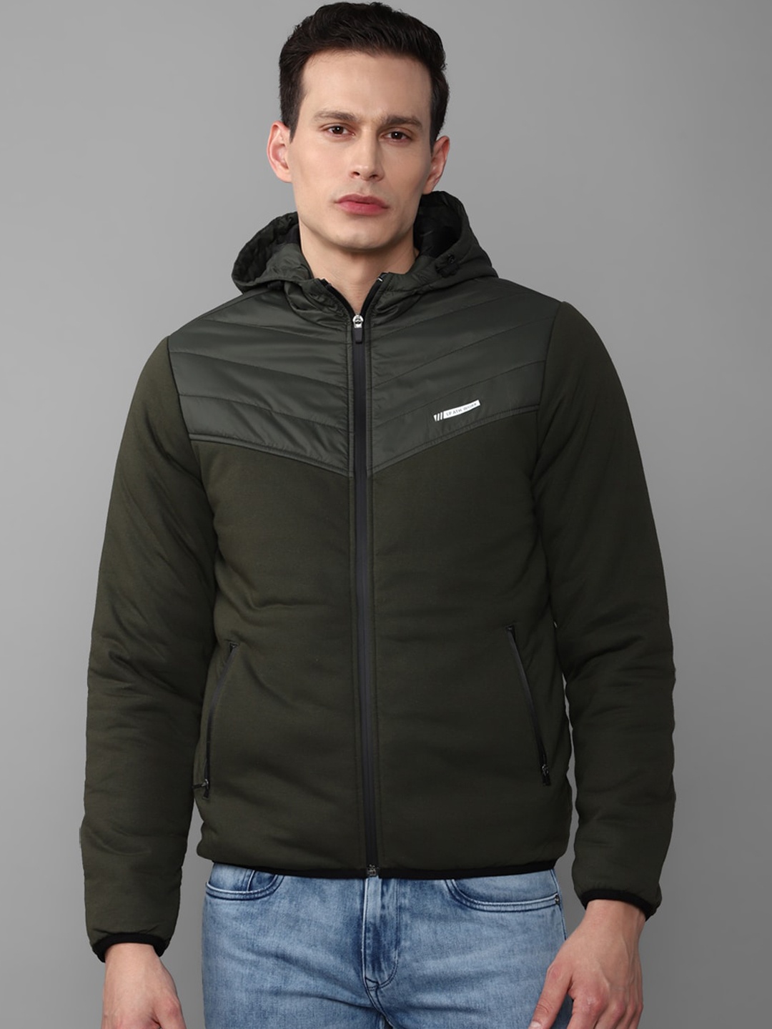 

Louis Philippe Sport Men Green Solid Padded Jacket