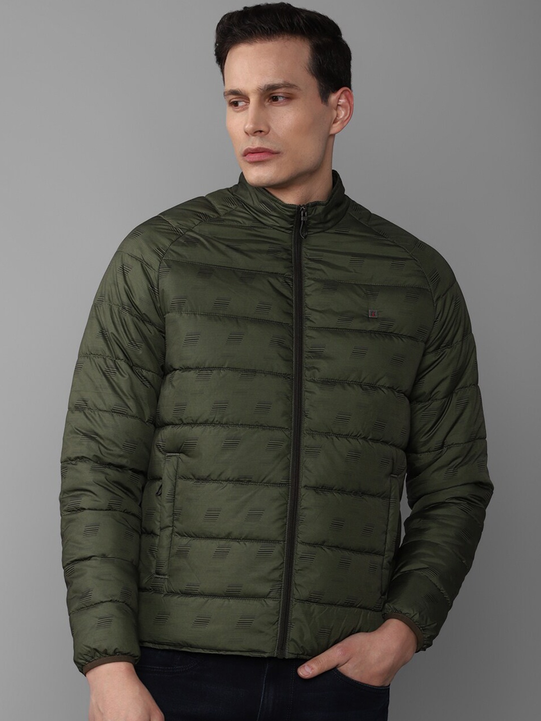 

Louis Philippe Sport Men Olive Green Puffer Jacket