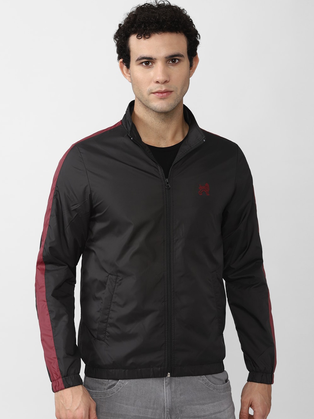 

Van Heusen ACADEMY Men Black Sporty Jacket