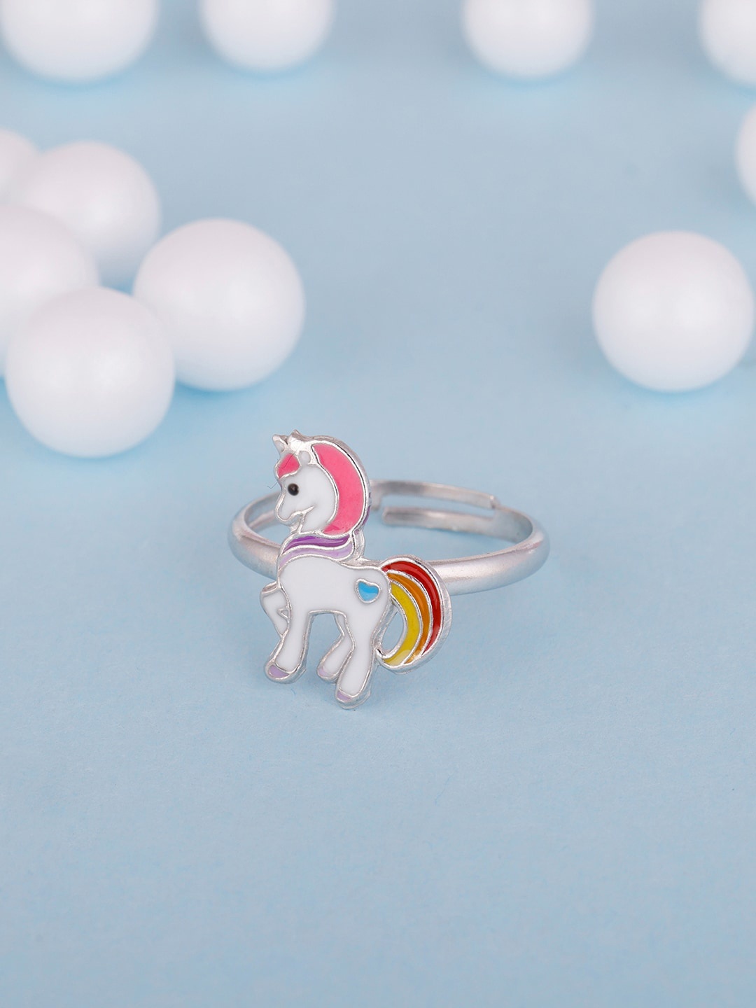 

GIVA Rhodium Plated 925 Sterling Silver Unicorn Ring