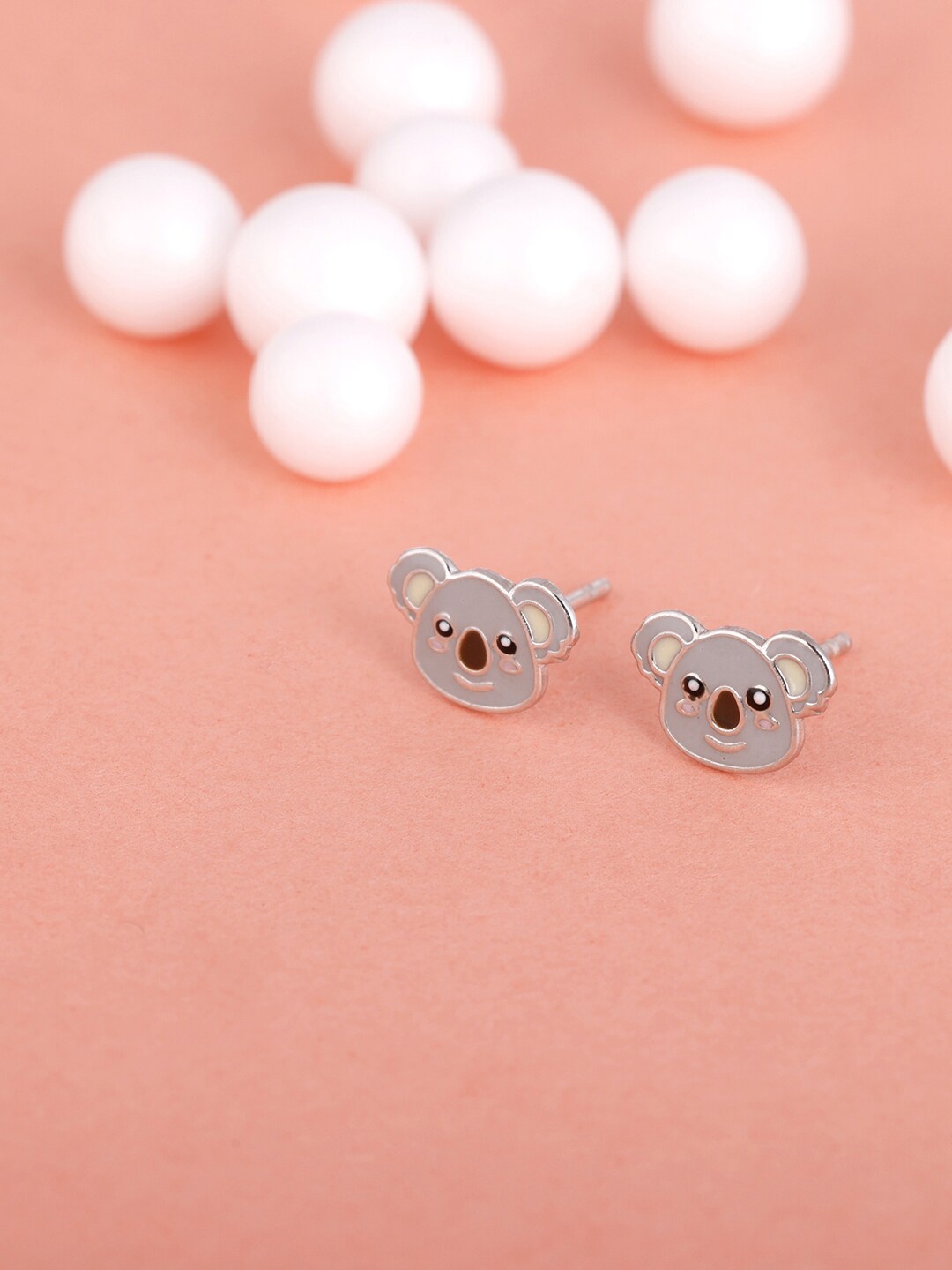 

GIVA Silver-Toned Contemporary Studs Earrings