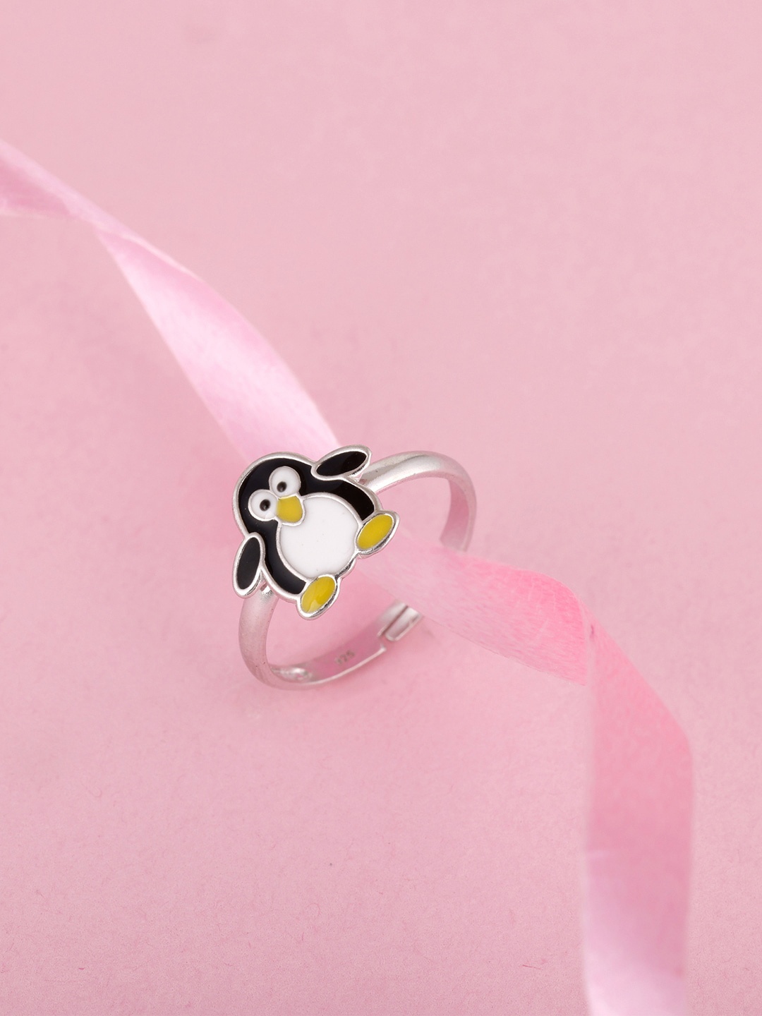 

GIVA Girls 925 Sterling Silver Rhodium Plated Designed Finger Ring