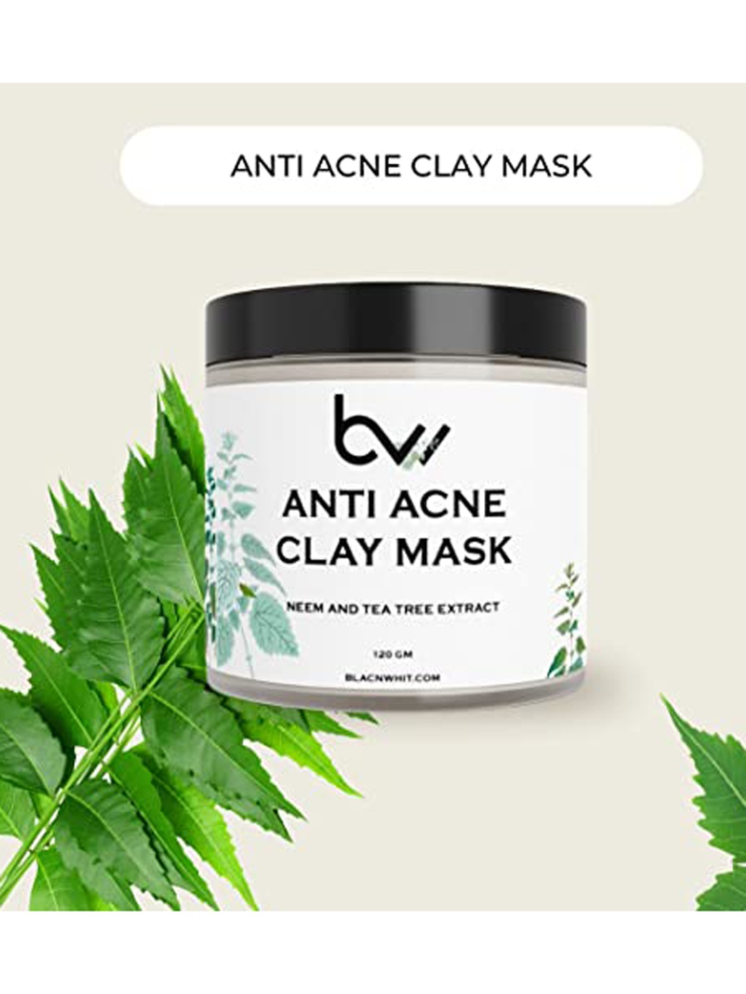 

BLACNWHIT Anti Acne Clay Mask 120gm, White