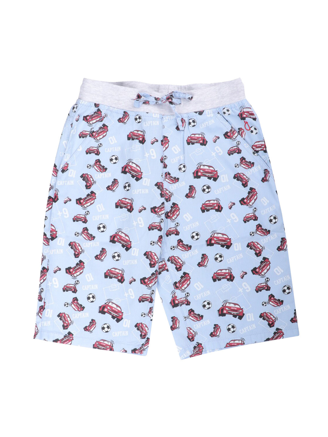 

Gini and Jony Boys Blue Printed Shorts