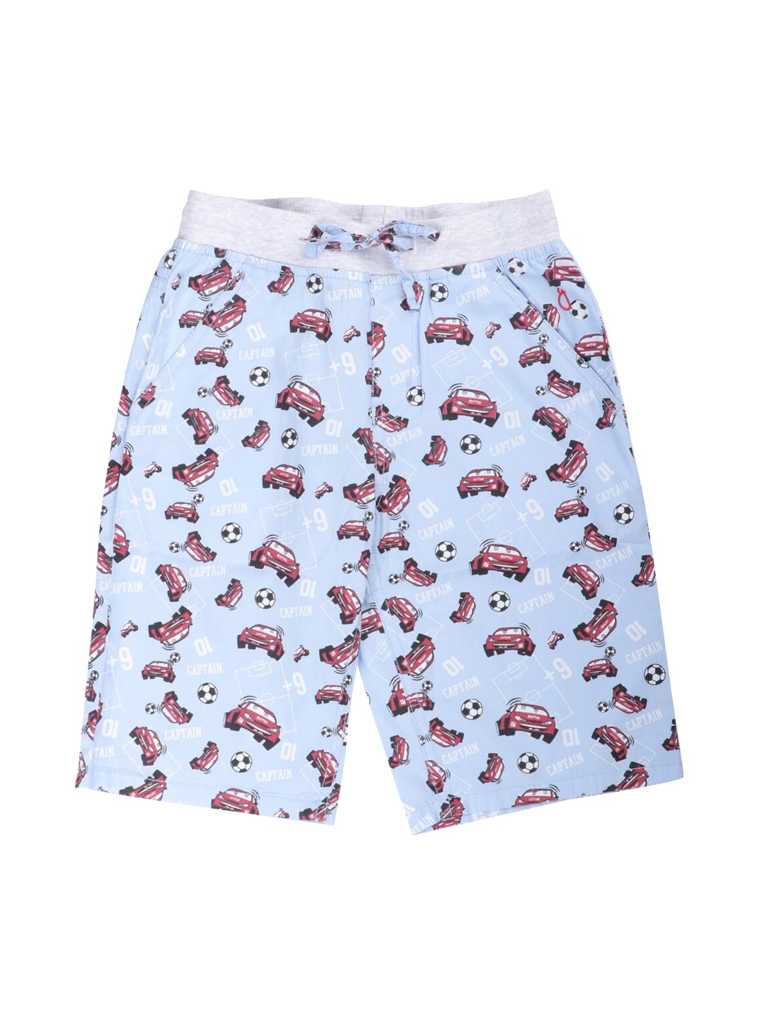 

Gini and Jony Boys Blue Cotton Printed Shorts