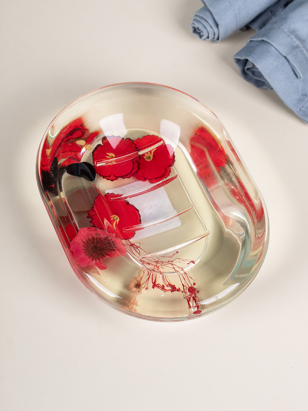 

MARKET99 Red Plastic Adhesive Soap Dish Case