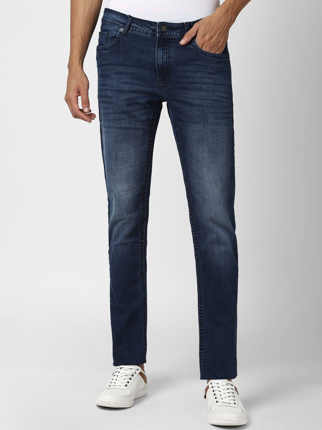 

Peter England Casuals Men Navy Blue Slim Fit Heavy Fade Jeans