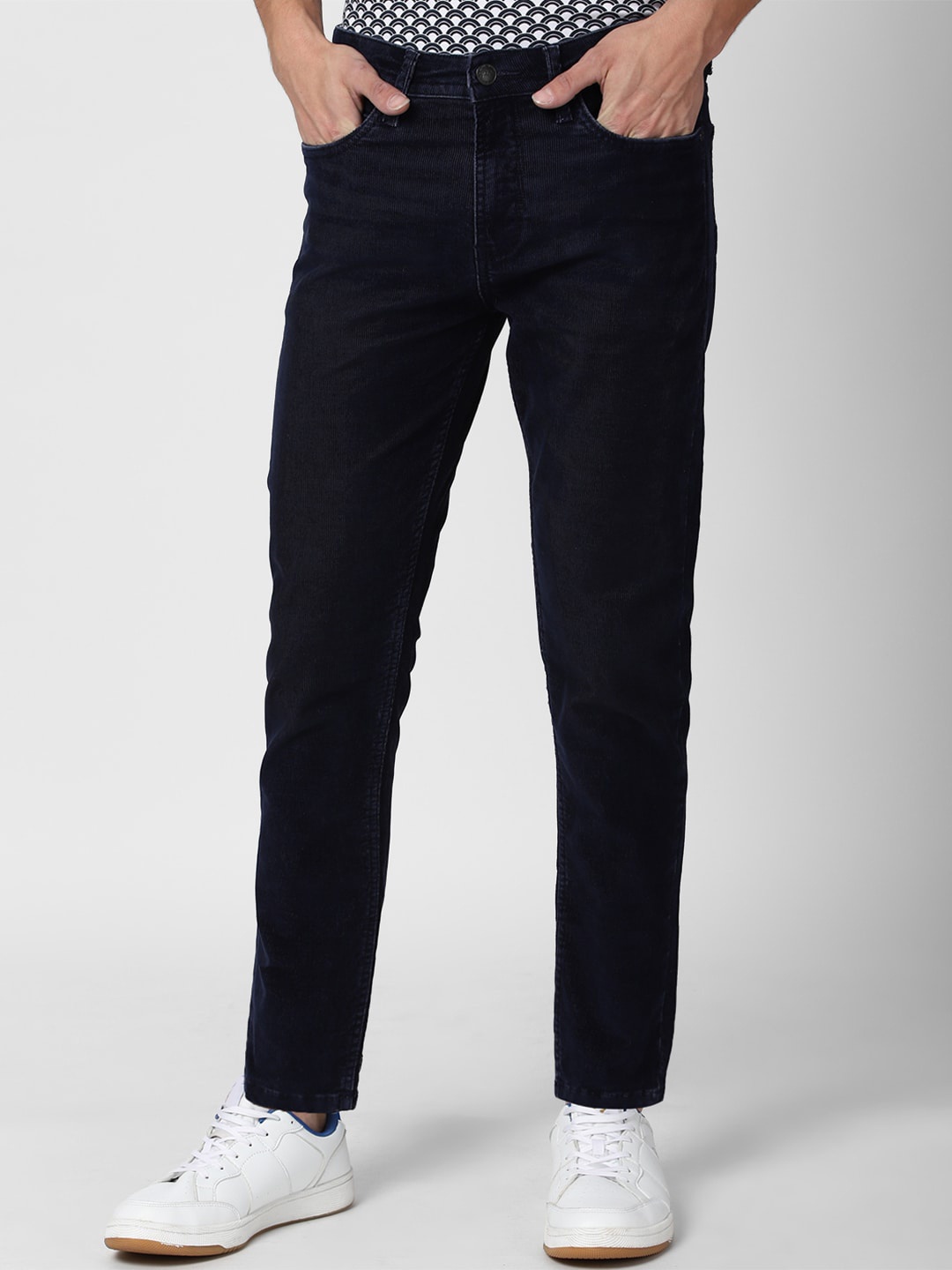 

Peter England Casuals Men Navy Blue Slim Fit Light Fade Jeans