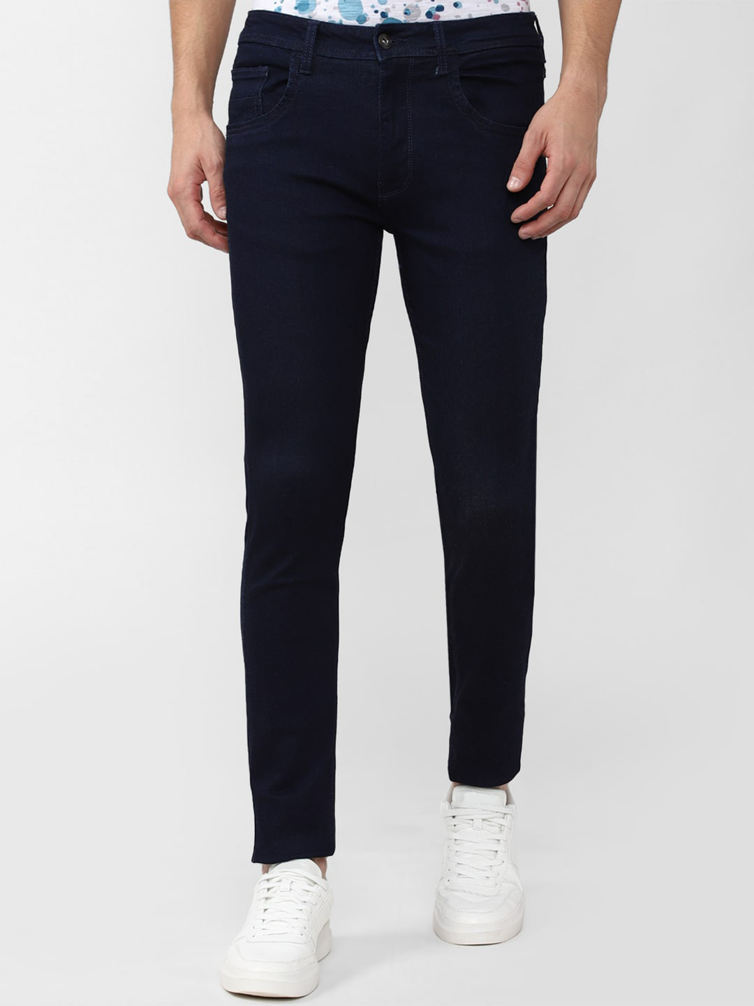 

VAN HEUSEN DENIM LABS Men Navy Blue Skinny Fit Jeans