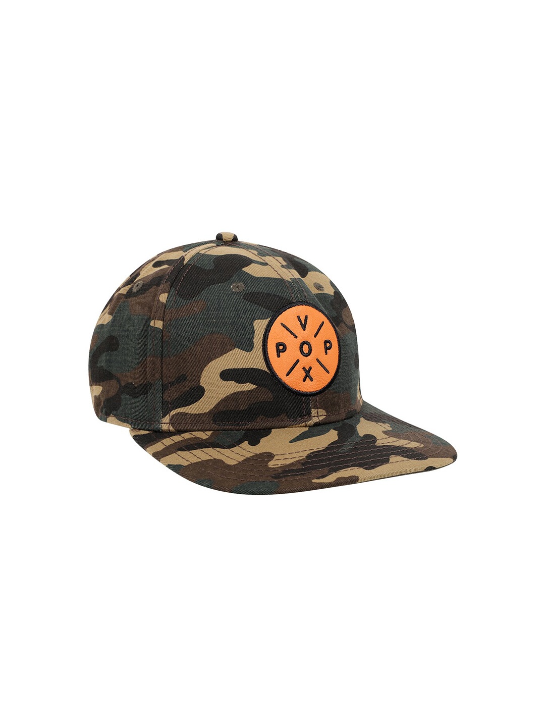 

Free Authority Men Green & Brown Voxpop Printed Snapback Cap