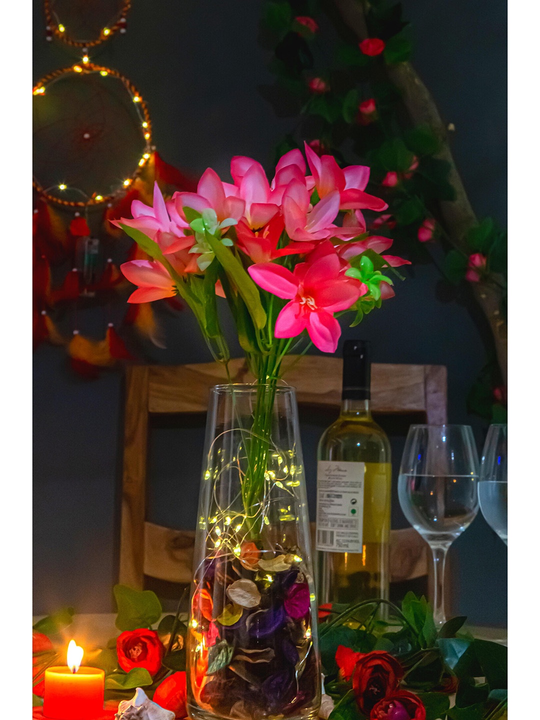 

BS AMOR Transparent LED Clear Glass Vases