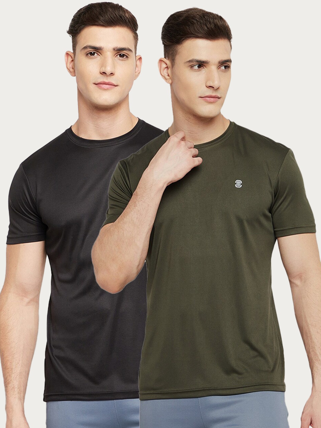 

MOZAFIA Men Olive Green 2 T-shirt