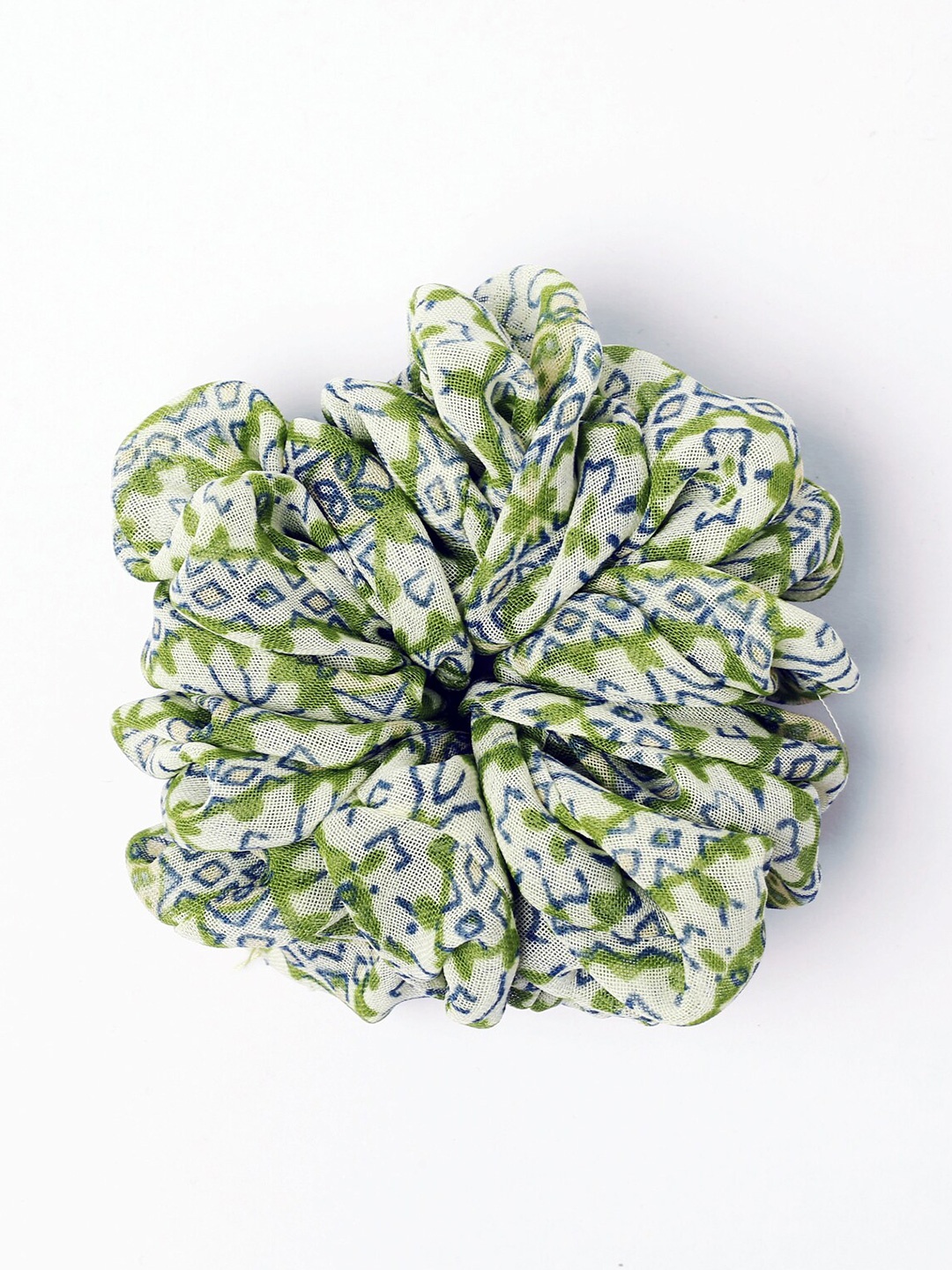 

Retrobelaa Women Green & White Ponytail Holders
