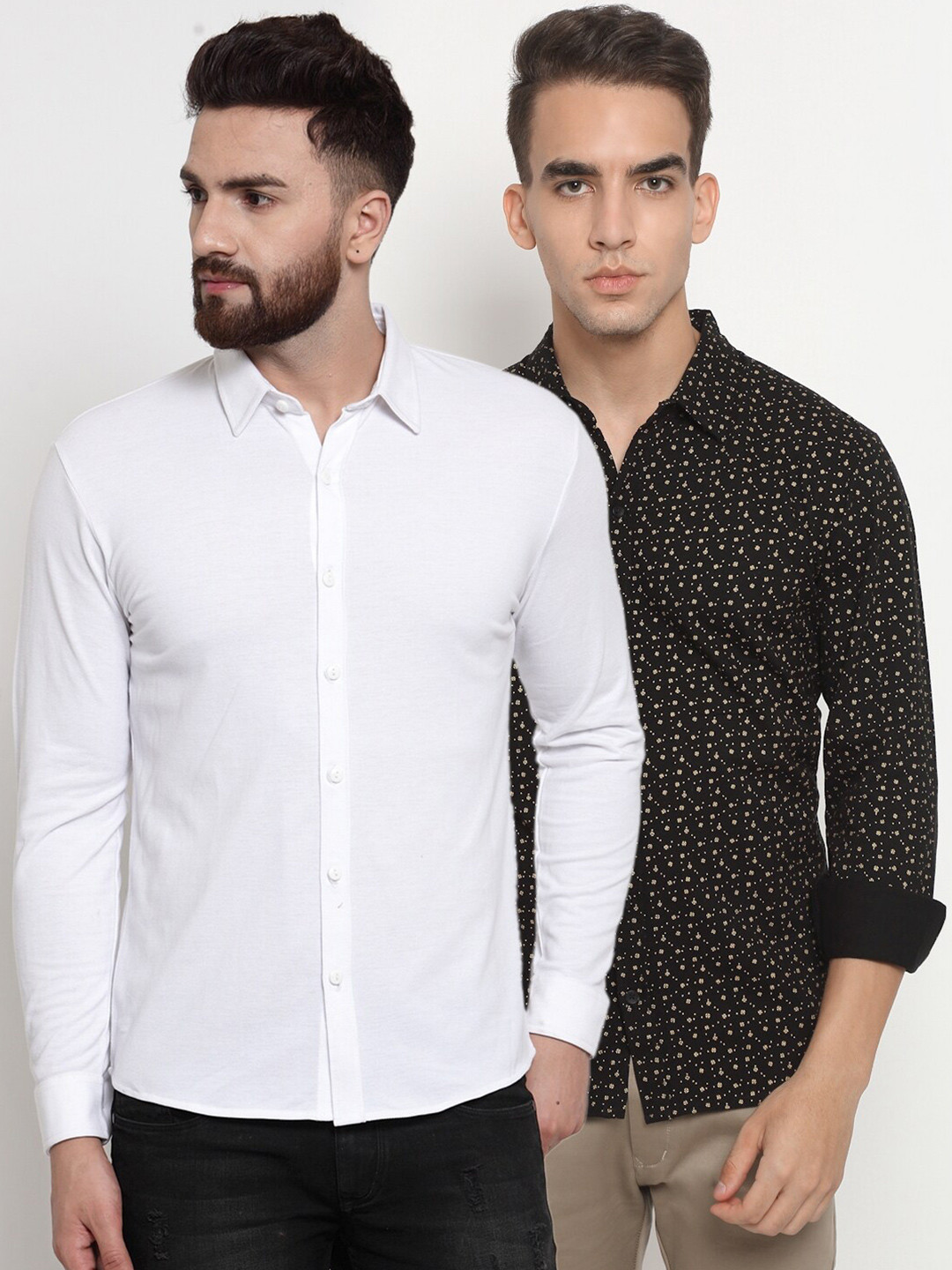 

WILD WEST 2 Men White Classic Printed Casual Shirt