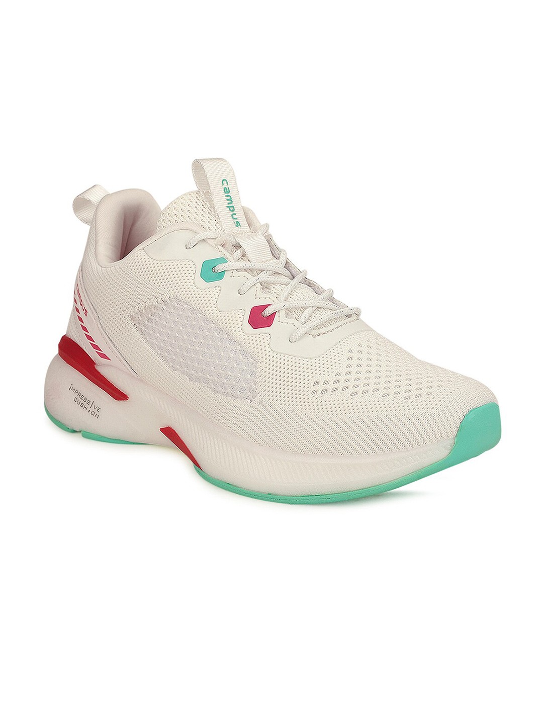 

Campus Women Off White Mesh Running Shoes