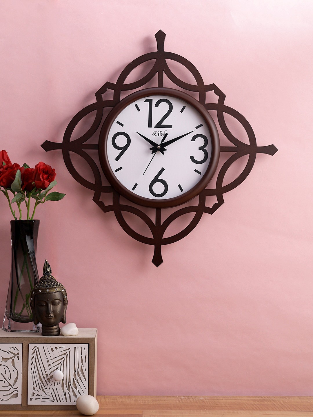 

Safal Brown & White Geometric Contemporary Wall Clock