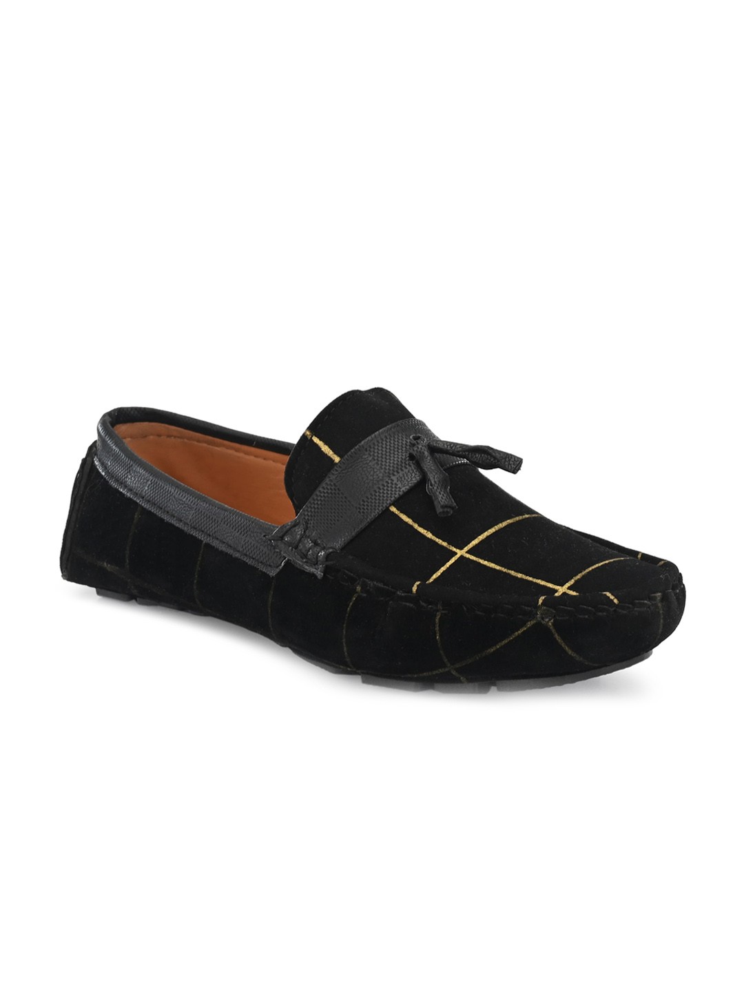

Big Fox Men Black Printed Loafers