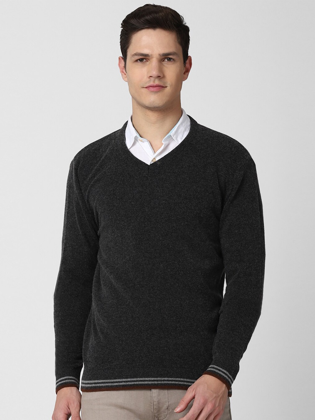 

Peter England Casuals Men Grey Pullover