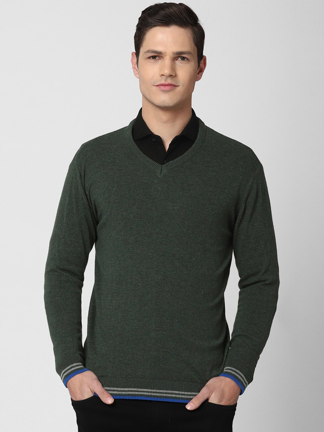 

Peter England Casuals Men Grey Pullover