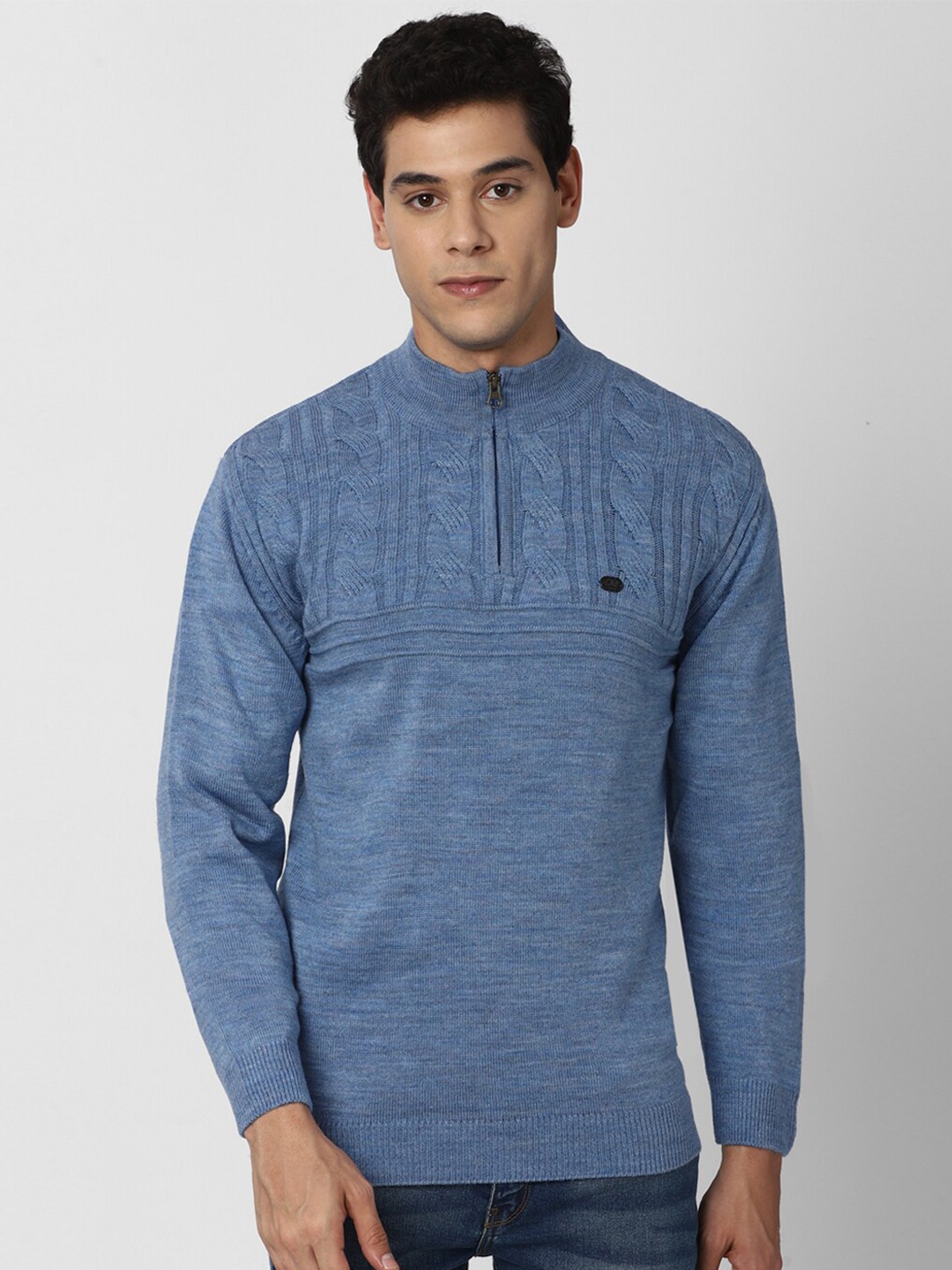 

Peter England Casuals Men Blue Solid Pullover