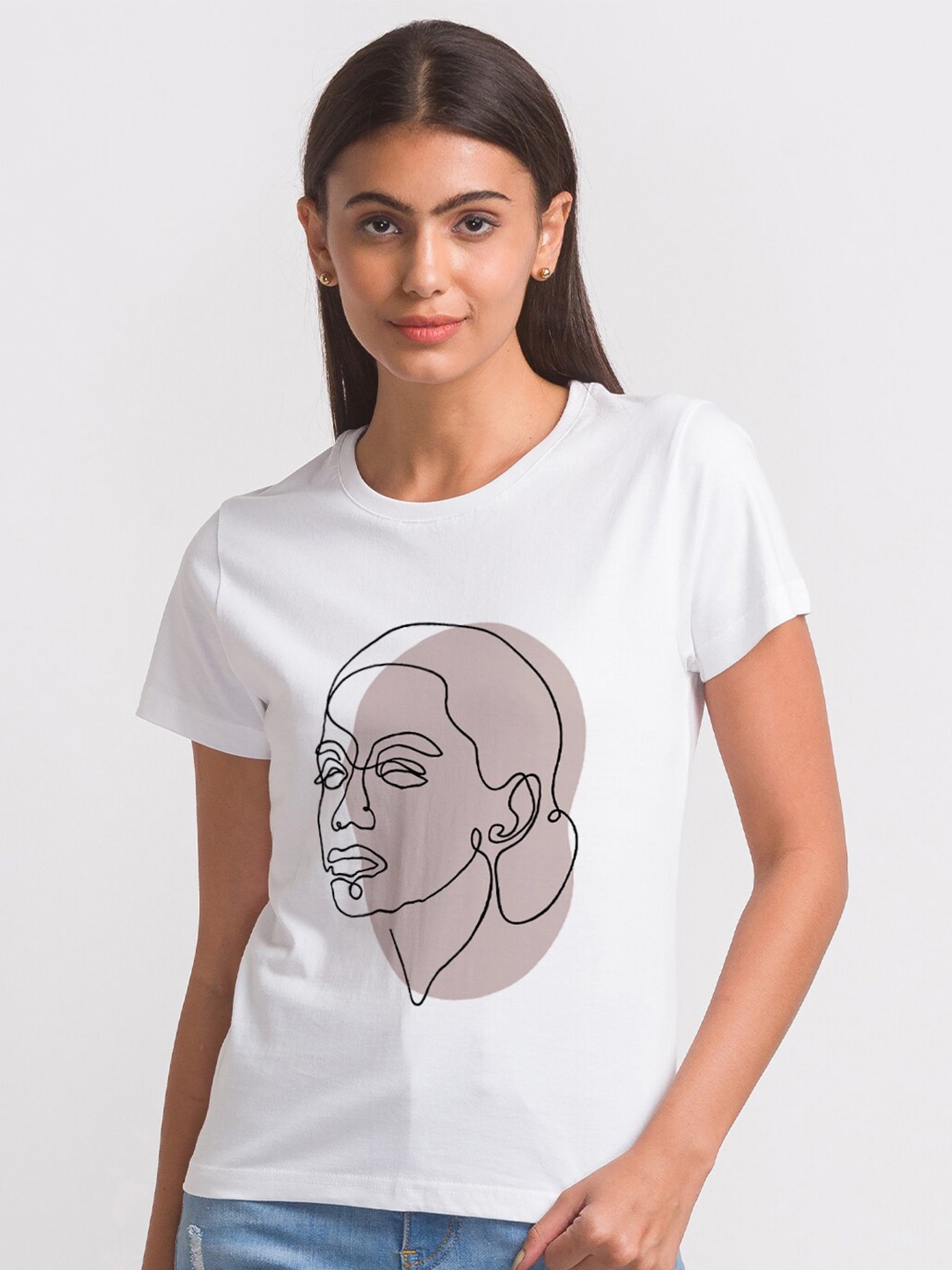 

FashionRack Women White Printed T-shirt