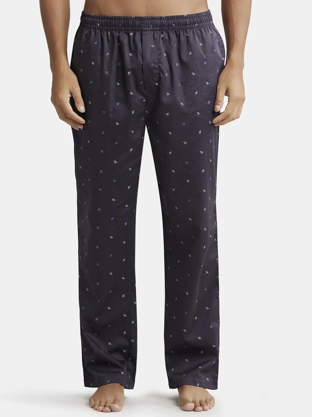 

Jockey Men Assorted Pure Super Combed Cotton Printed Lounge Pants, Charcoal