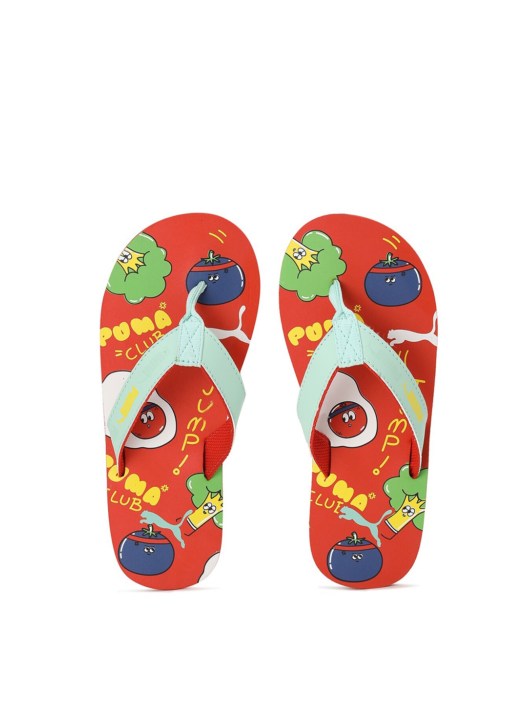 

Puma Unisex Kids Red & Green Hop Thong Flip-Flops