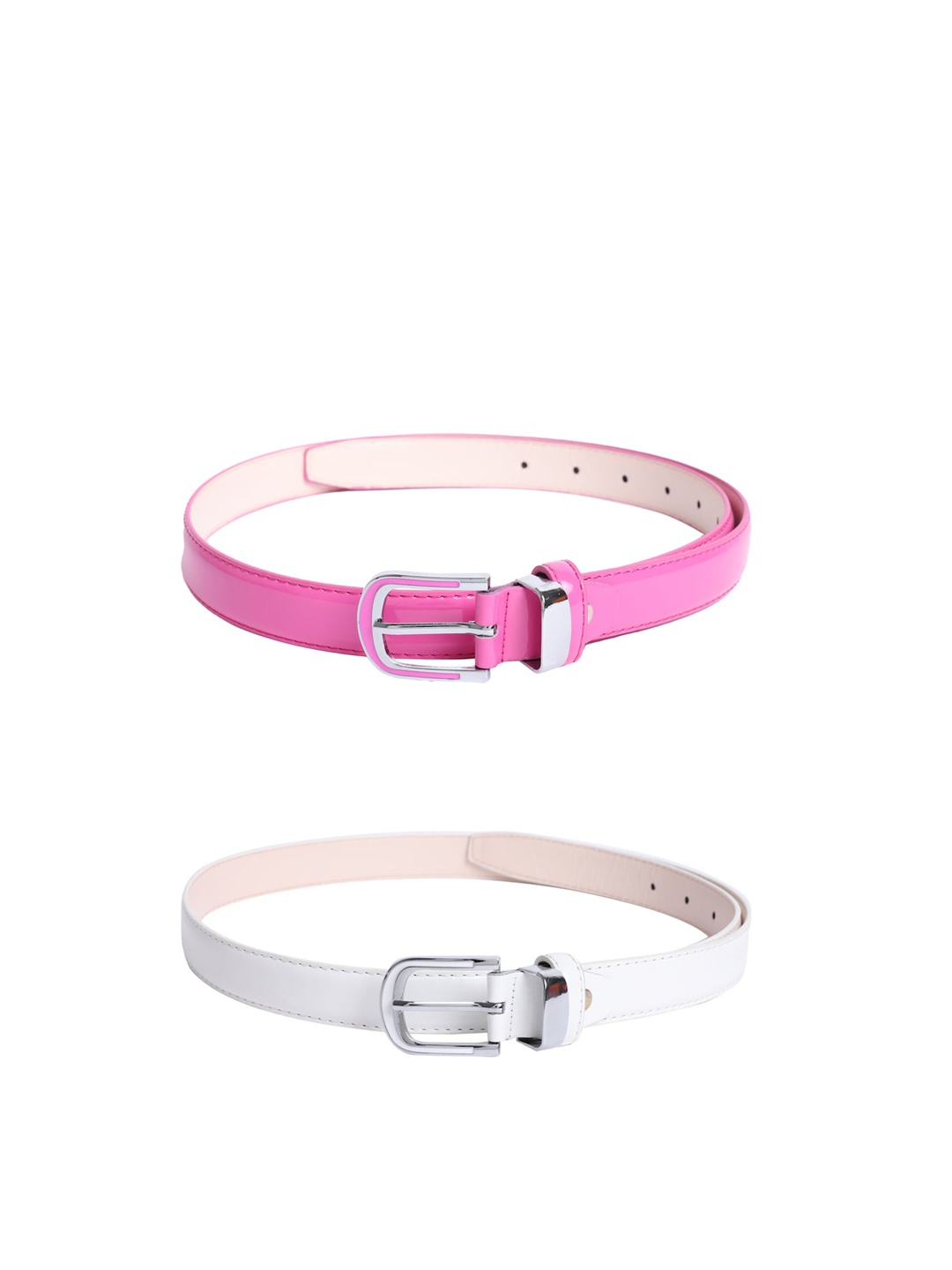 

The Mini NEEDLE Women Set of 2 PU Belt, Pink