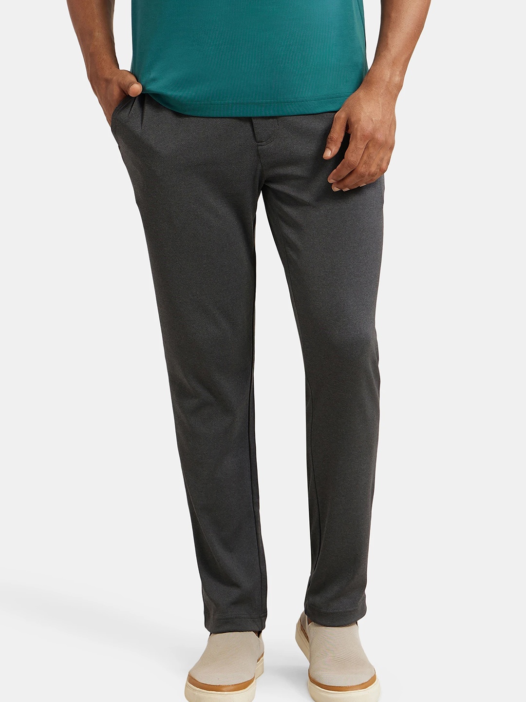 

Jockey Microfiber Slim Fit All Day Pants-IM07, Charcoal