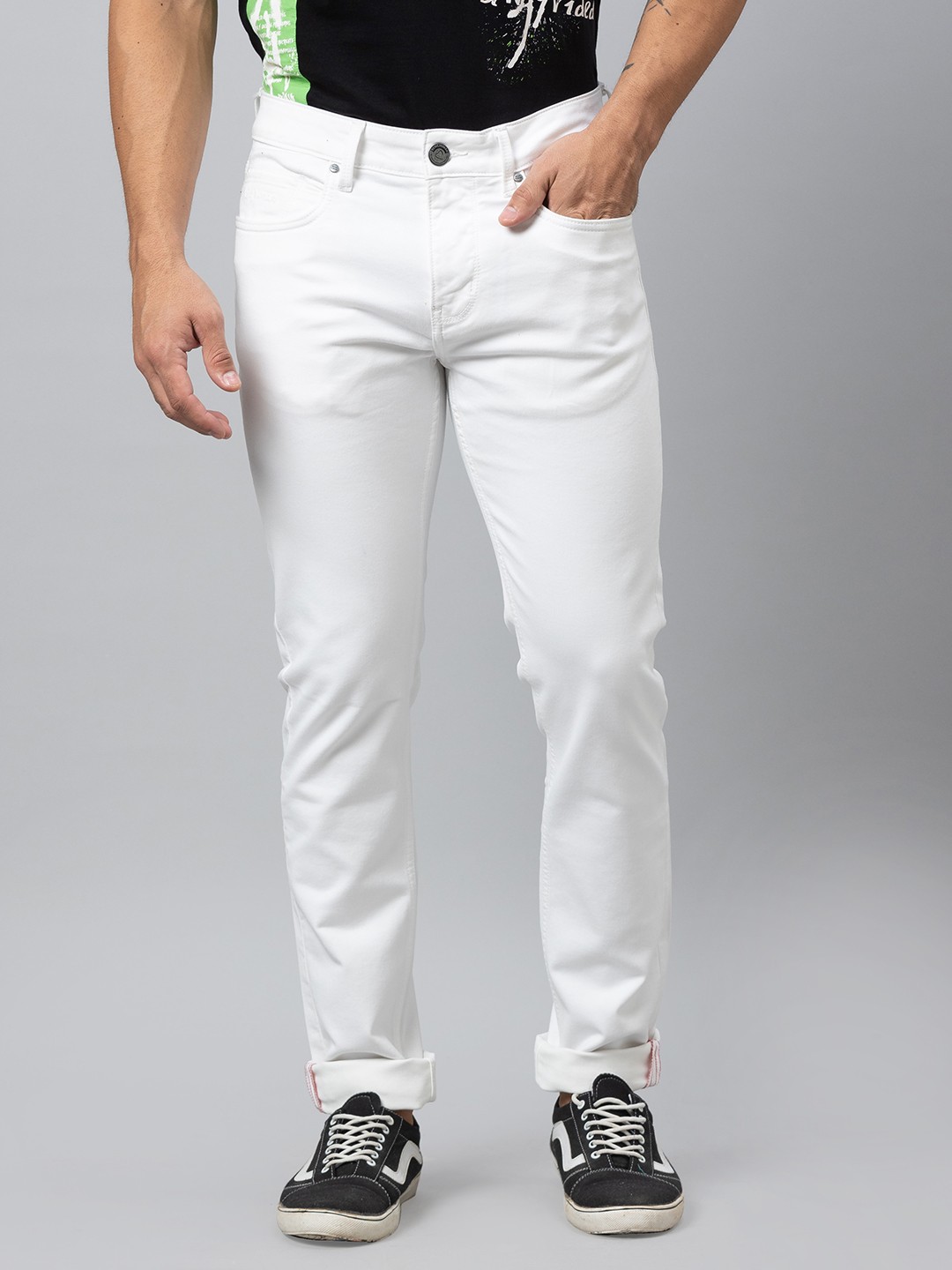 

Being Human Men White Solid Slim Fit Jeans