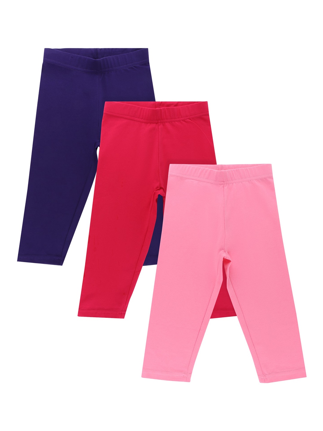 Bodycare Kids Girls Pack Of 3 Assorted Cotton Capris