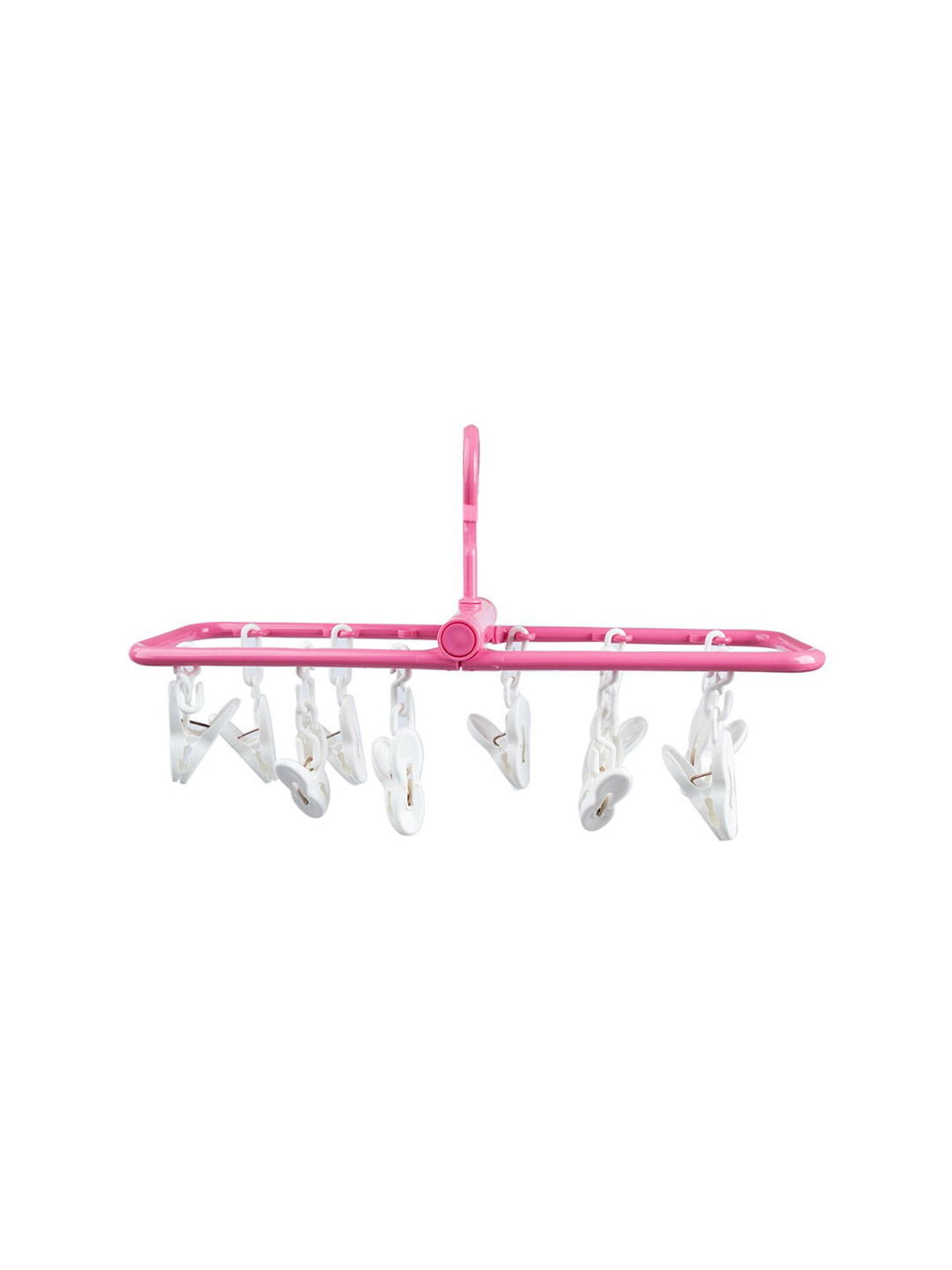 

MARKET99 Pink Solid Cloth Hanger With 10 Clips