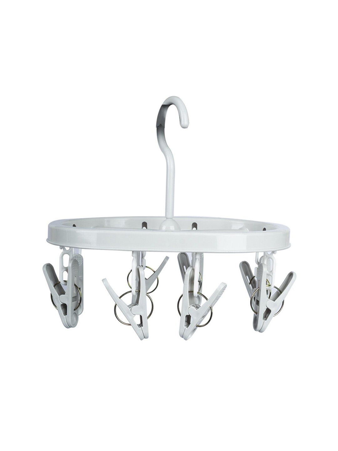 

Market 99 Pegs Grey Plastic Cloth Drying Stand Hanger with 8 Clips