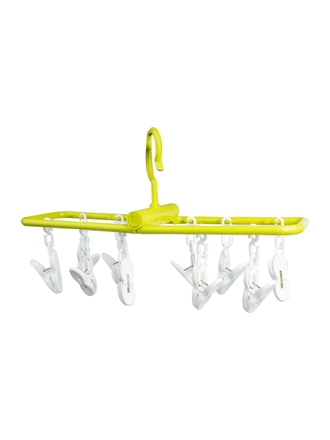 

MARKET99 Green Solid Cloth Hanger With 10 Clips