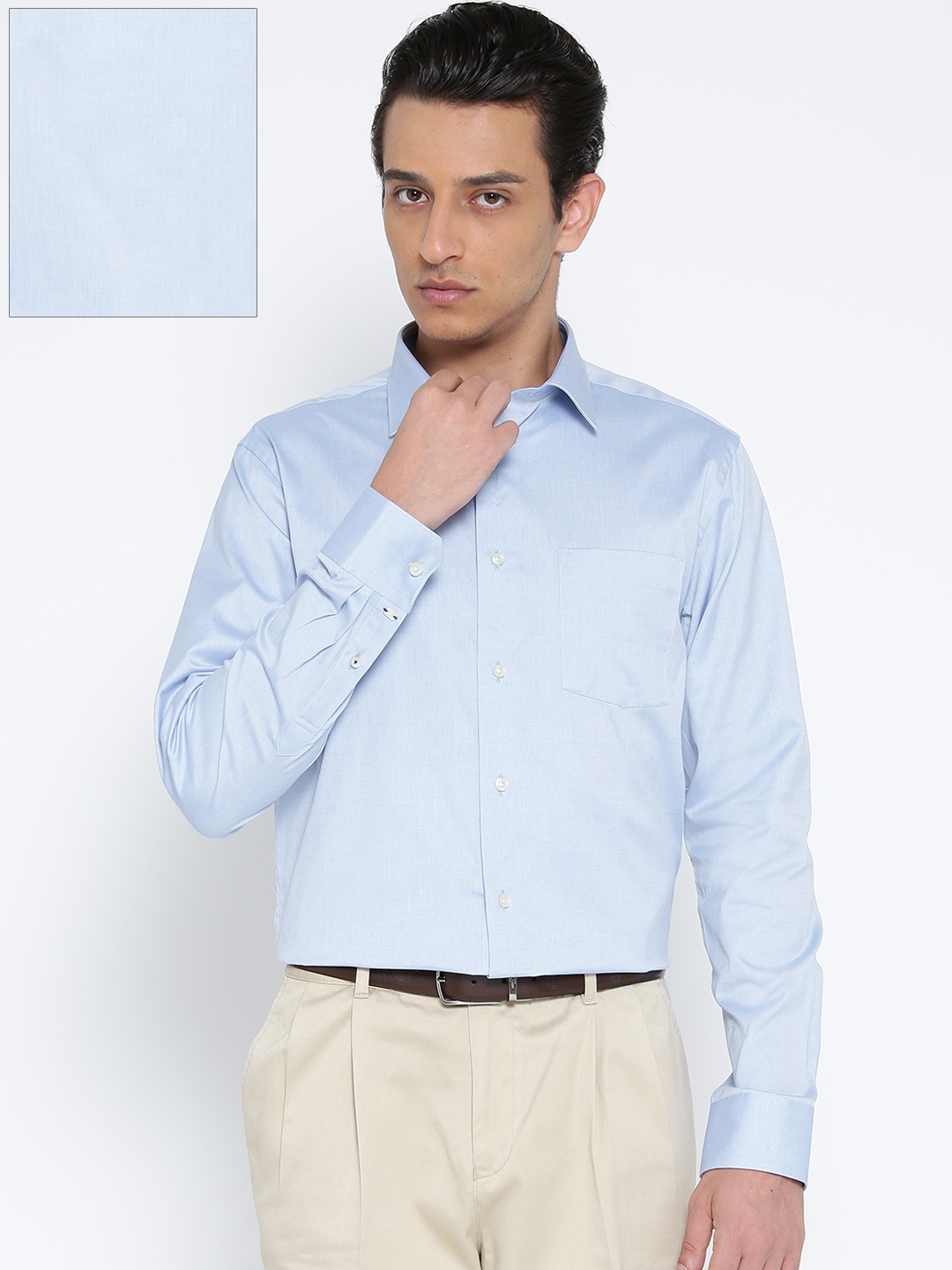

Blackberrys Men Blue Slim Fit Solid Formal Shirt