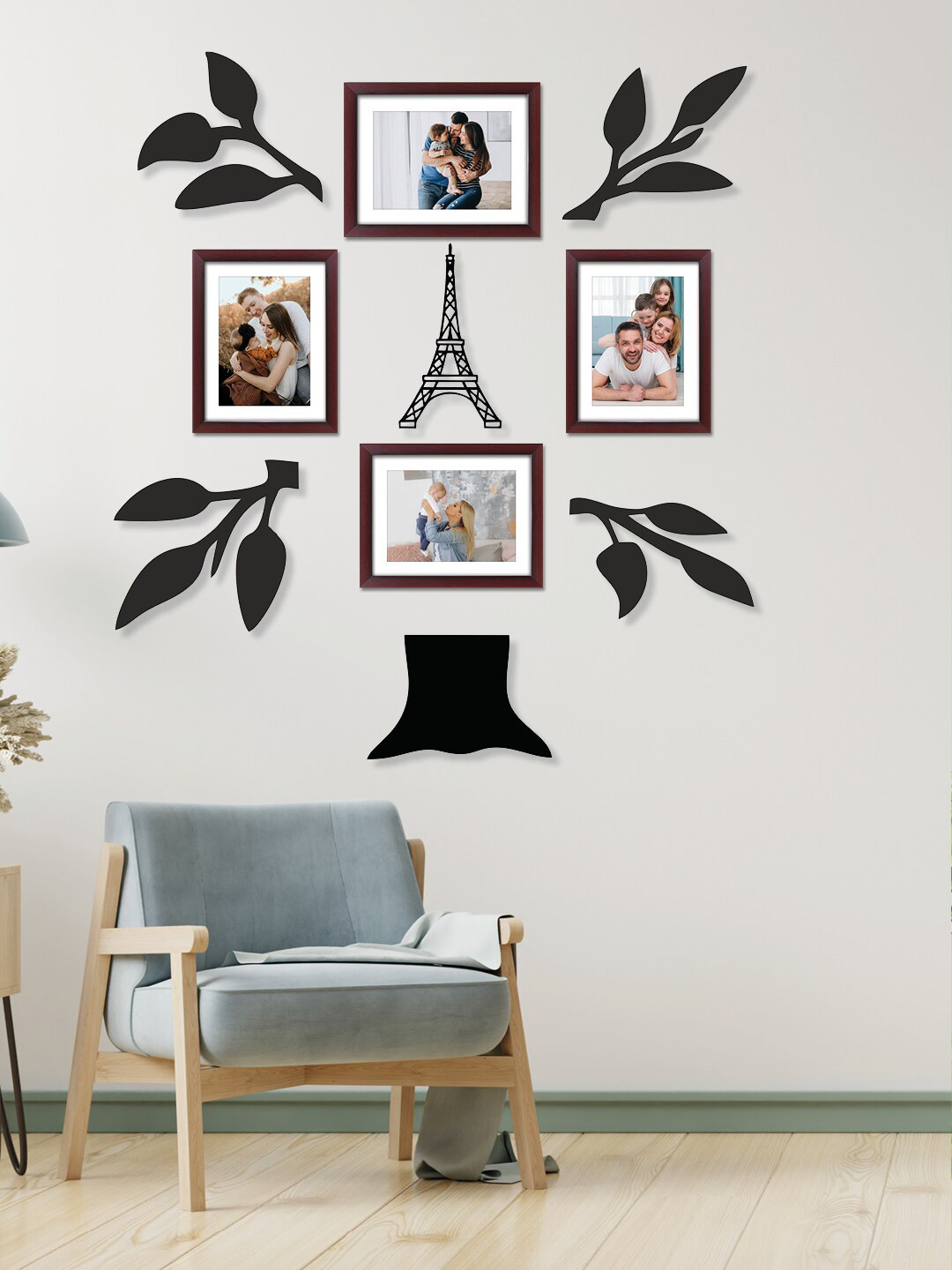 

RANDOM Set Of 4 Solid Love Tree Collage Photo Frames, White
