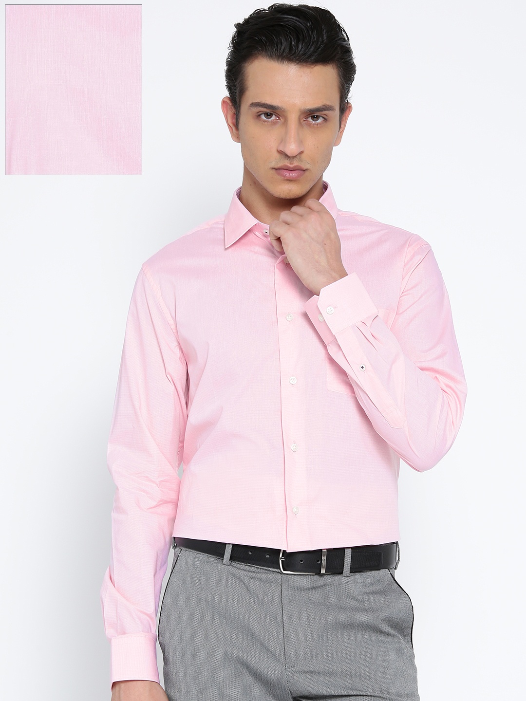 

Blackberrys Men Pink Slim Fit Solid Formal Shirt