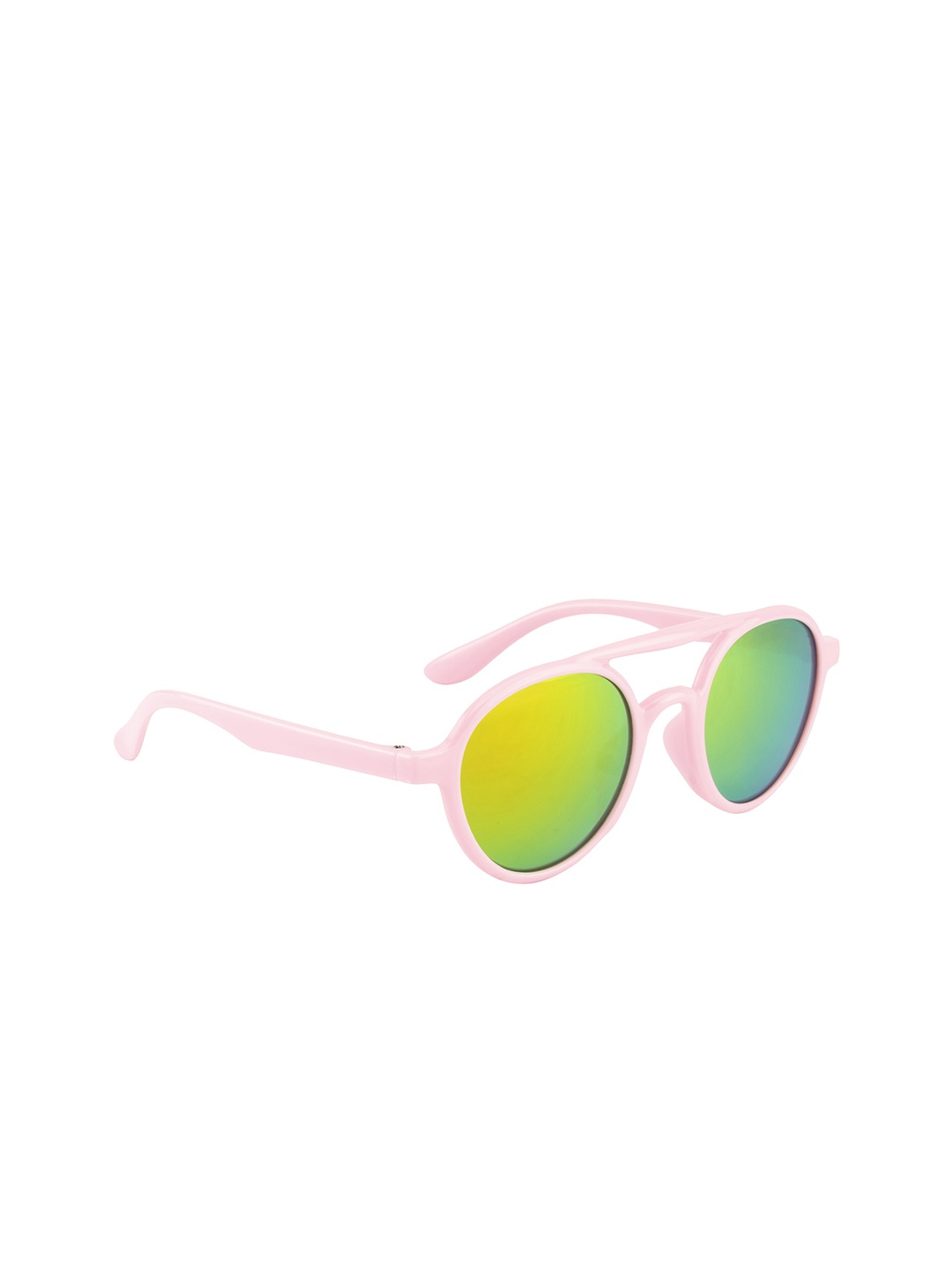 

YK Unisex Kids Gold Lens & Pink Oval Sunglasses with UV Protected Lens YK-J7579