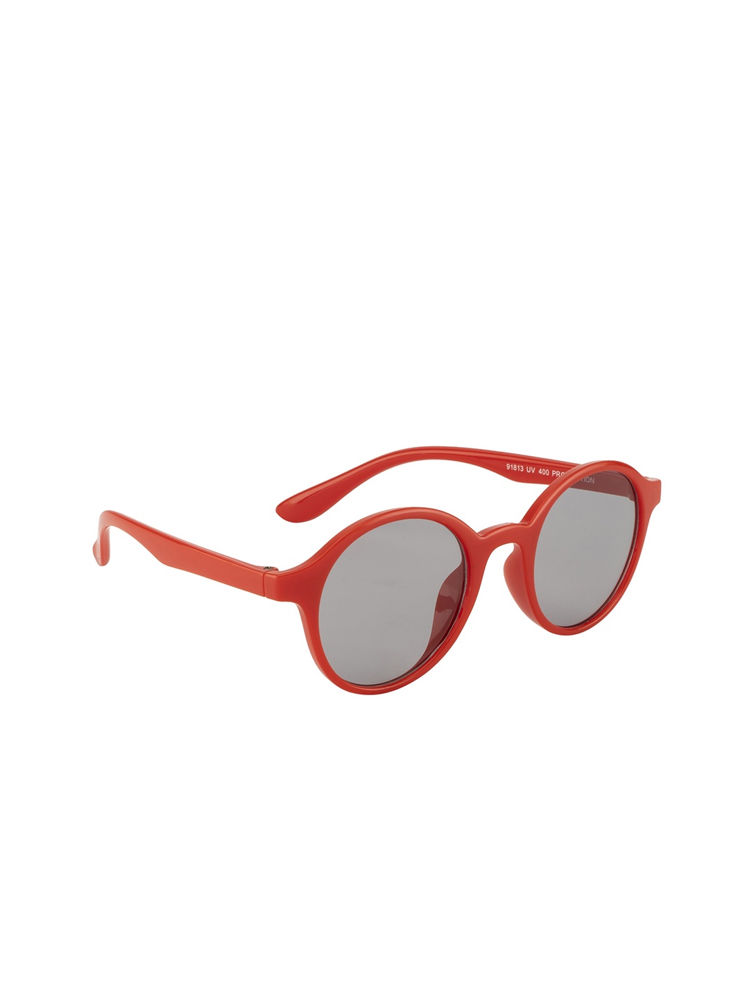 

YK Unisex Kids Grey Lens & Red Round Sunglasses with UV Protected Lens