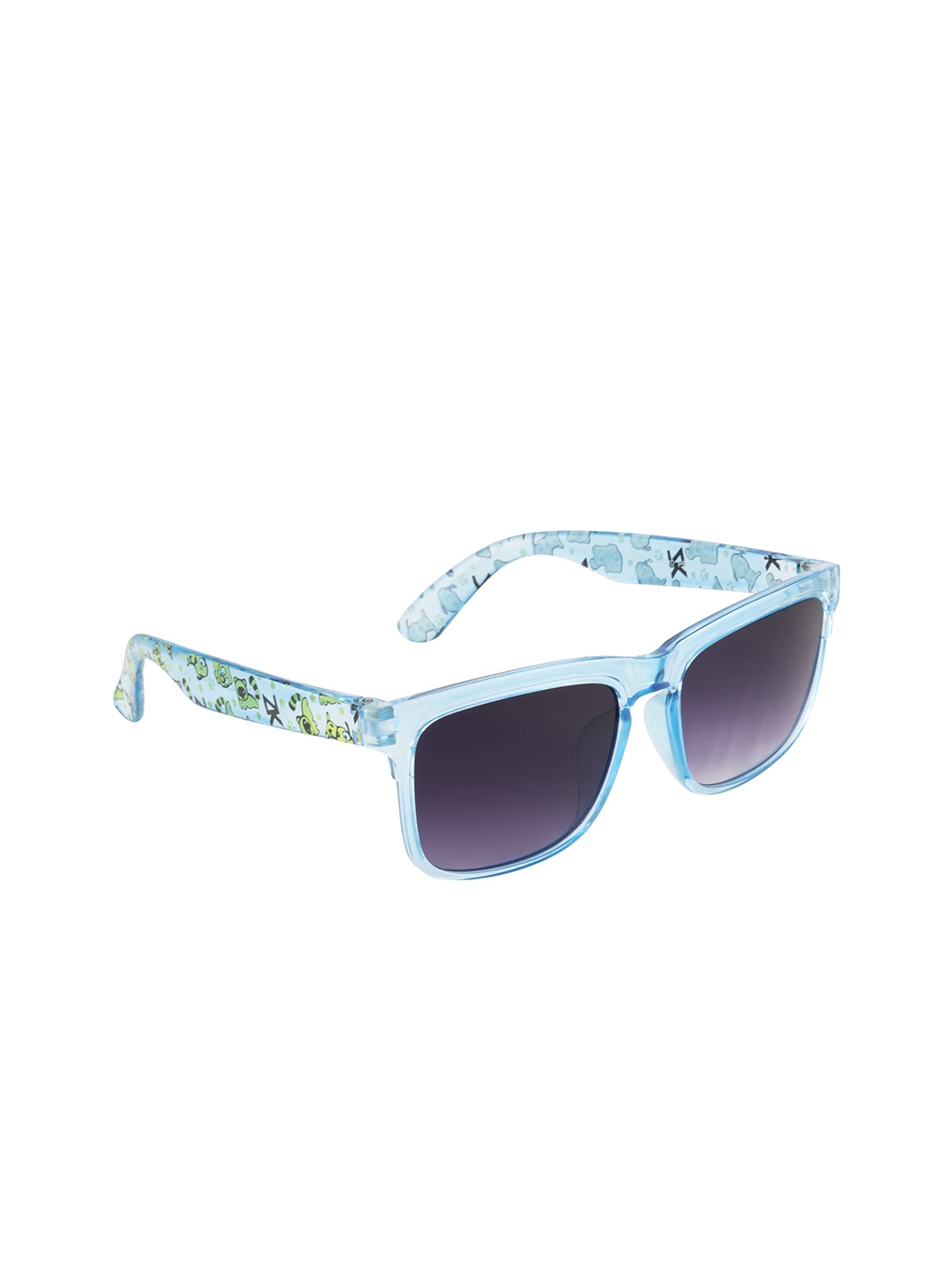 

YK Unisex Kids Grey Lens & Blue Wayfarer Sunglasses with UV Protected Lens YK-J7571